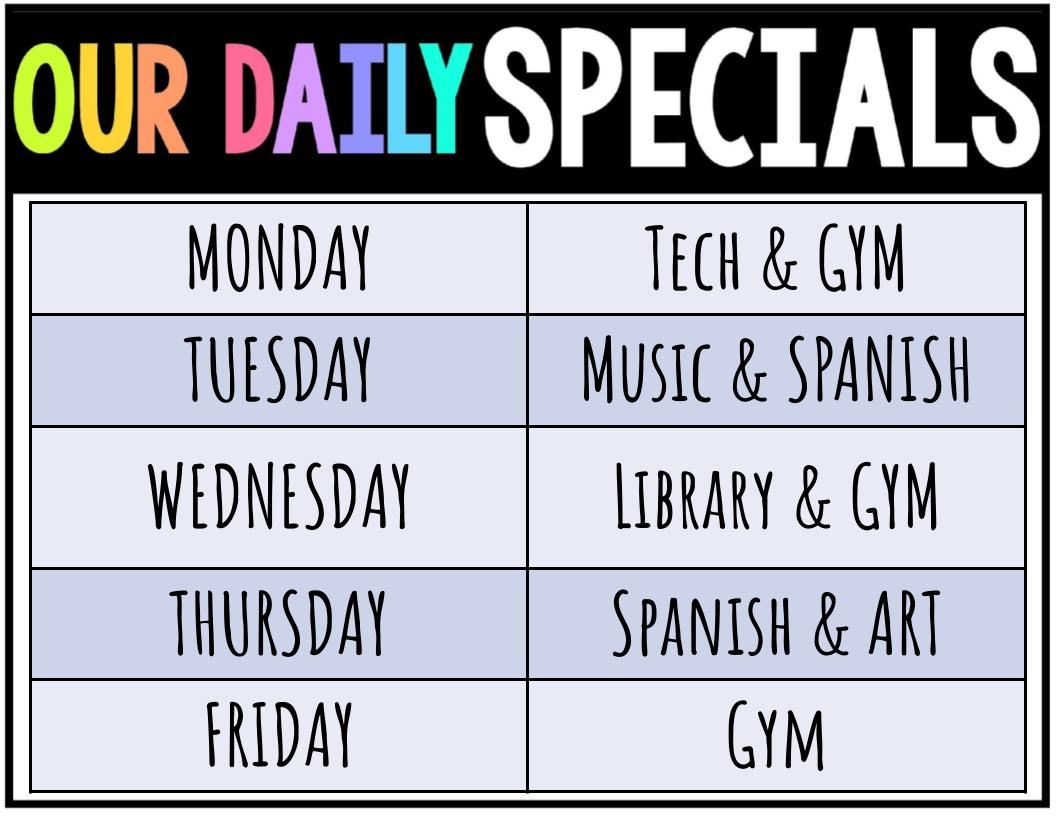 Special Schedule